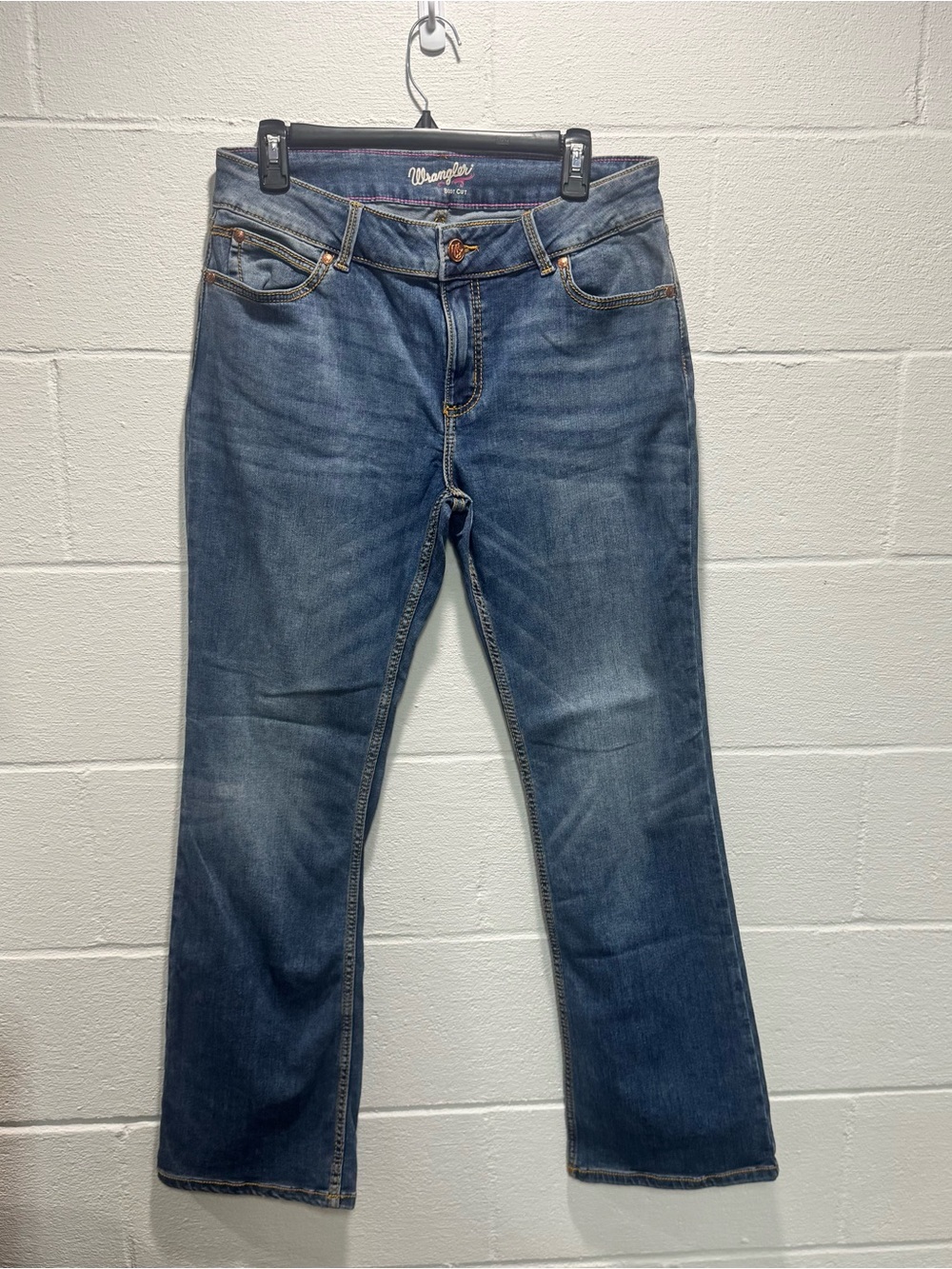 Wrangler Boot Cut Jeans 13/14 x 32 Western Pocket Denim